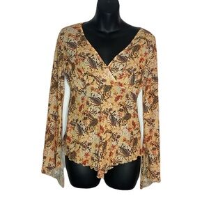Self Esteem Multicolor Floral V-Neck Blouse